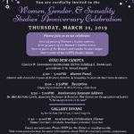 WGS Anniversary Celebration Flyer on March 21, 2019